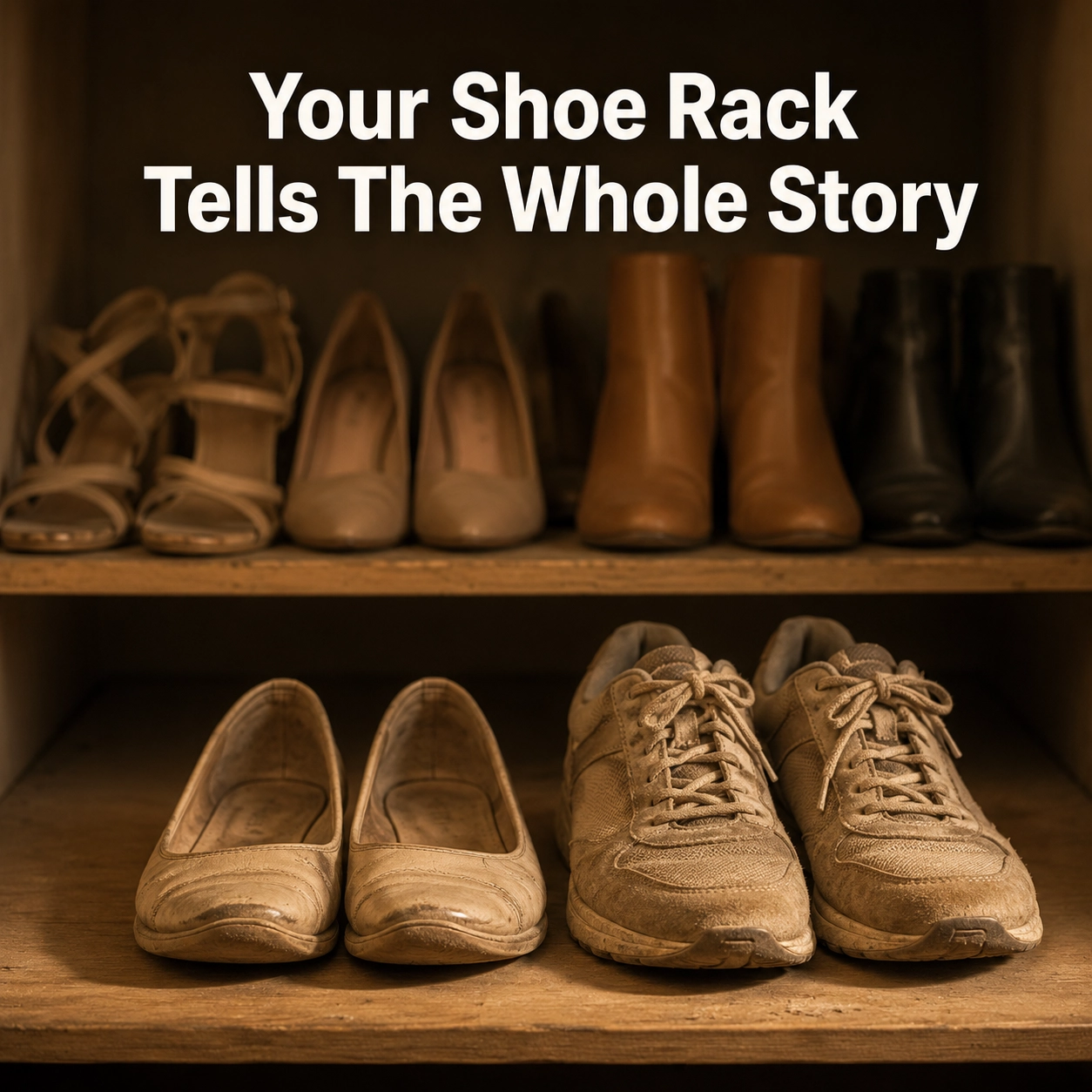 Two pairs you wear. Everything else is gathering dust.
