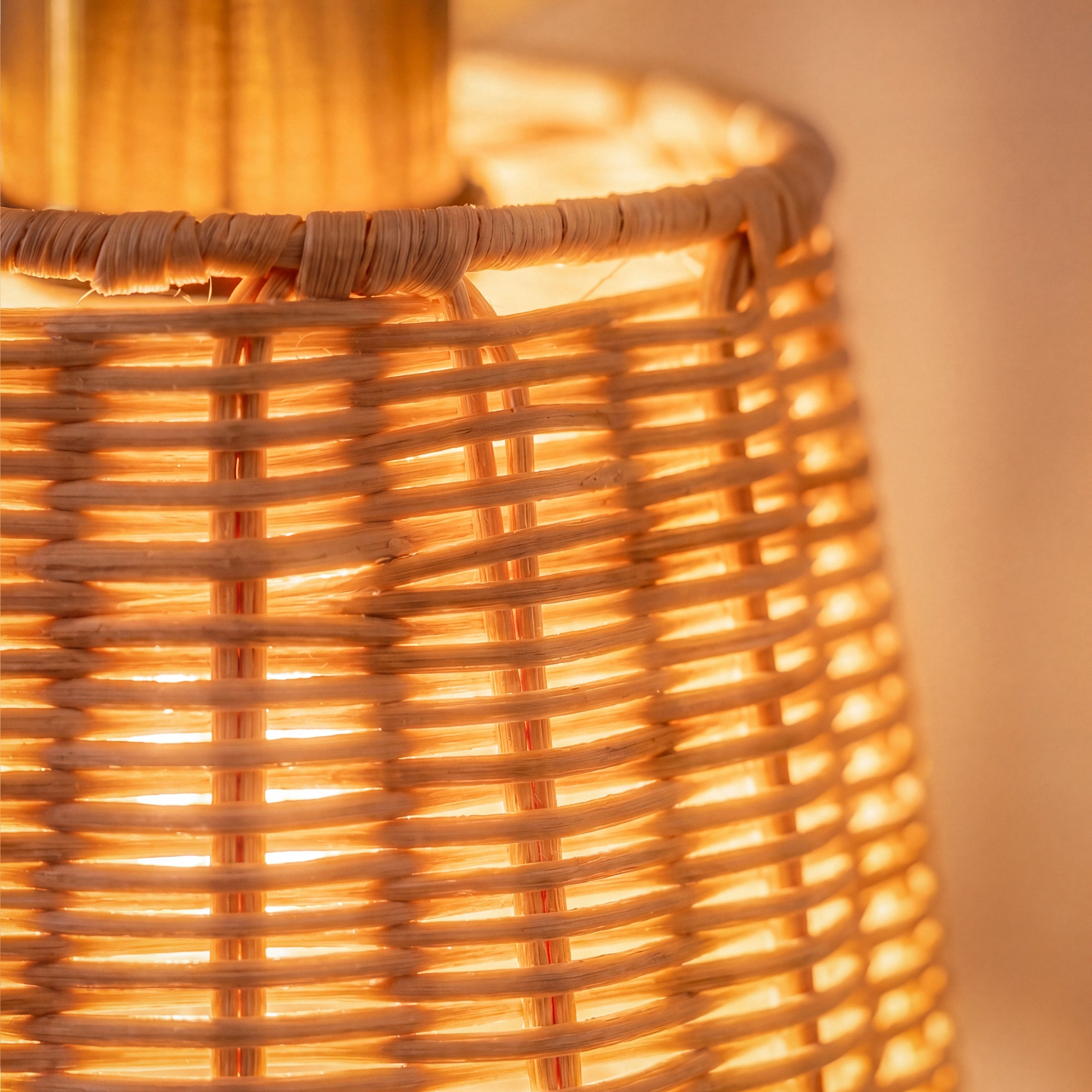The Natural Woven Texture Adds Warmth Most Lamps Can't