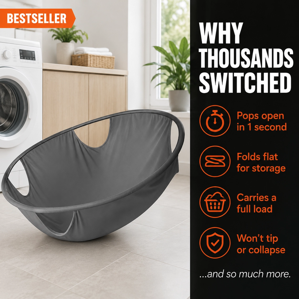 WHY MOST LAUNDRY BASKETS END UP IN THE WAY