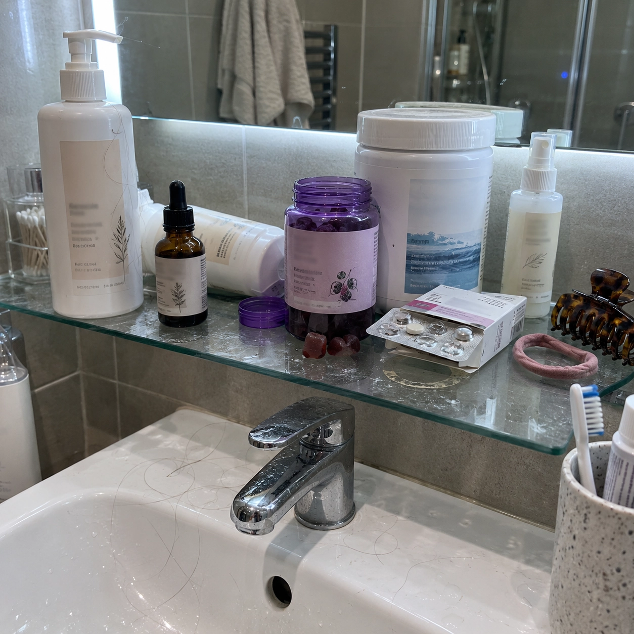 Everything on the shelf works on hair that is already dead.