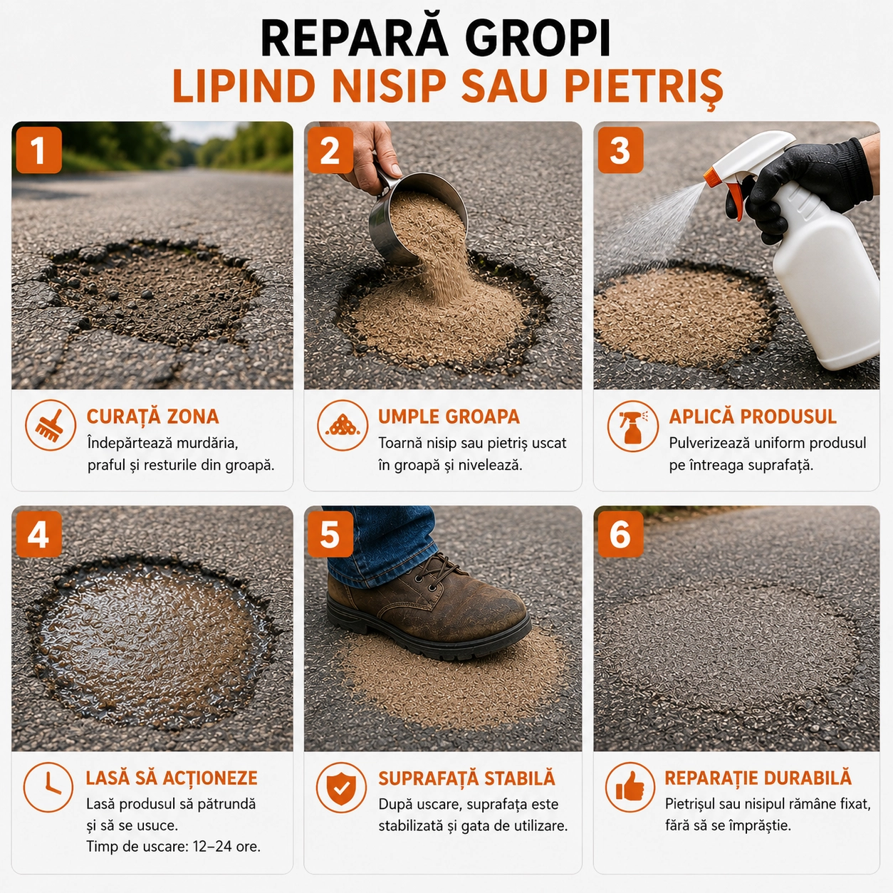 Gropile reparate rămân reparate