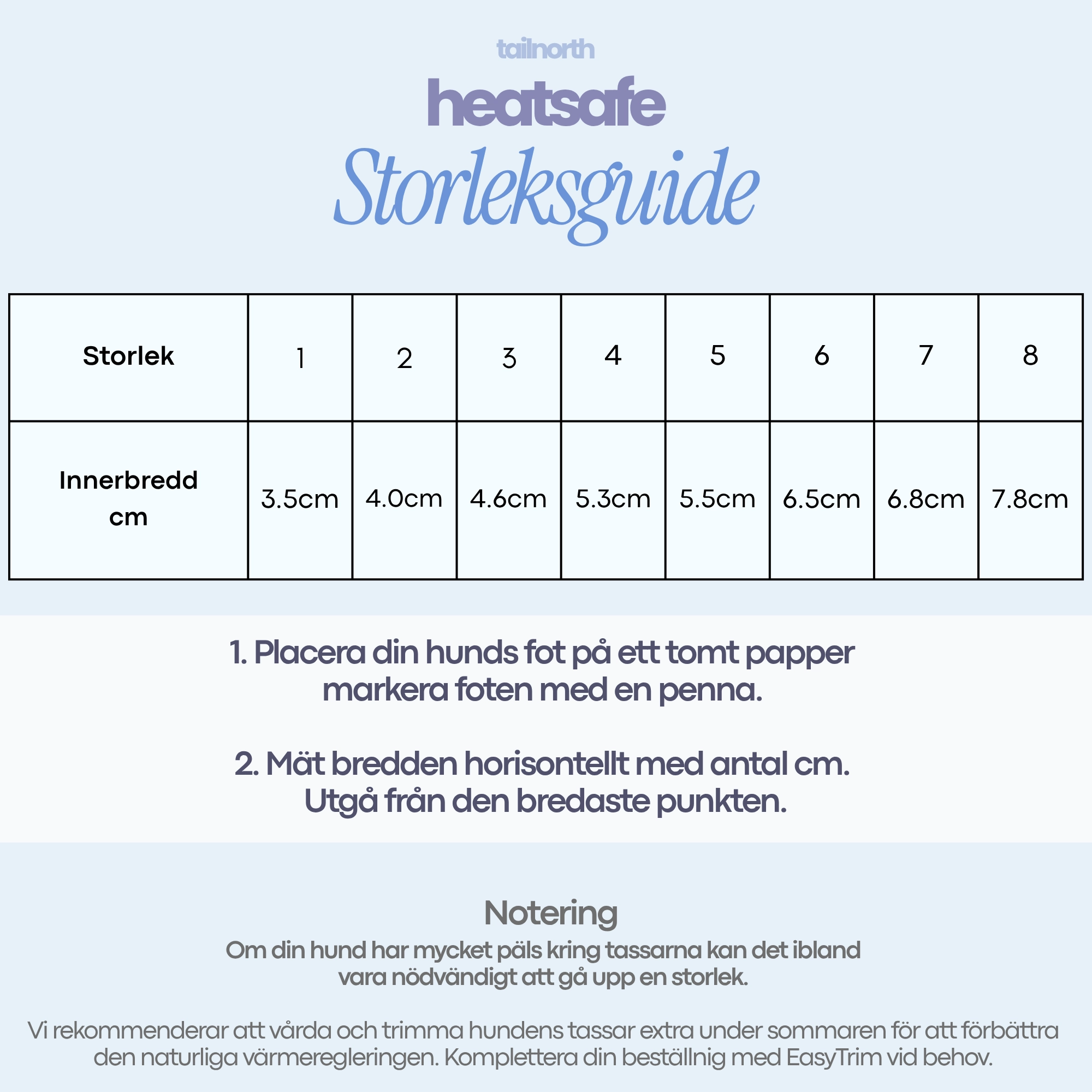 Osäker på storleken?