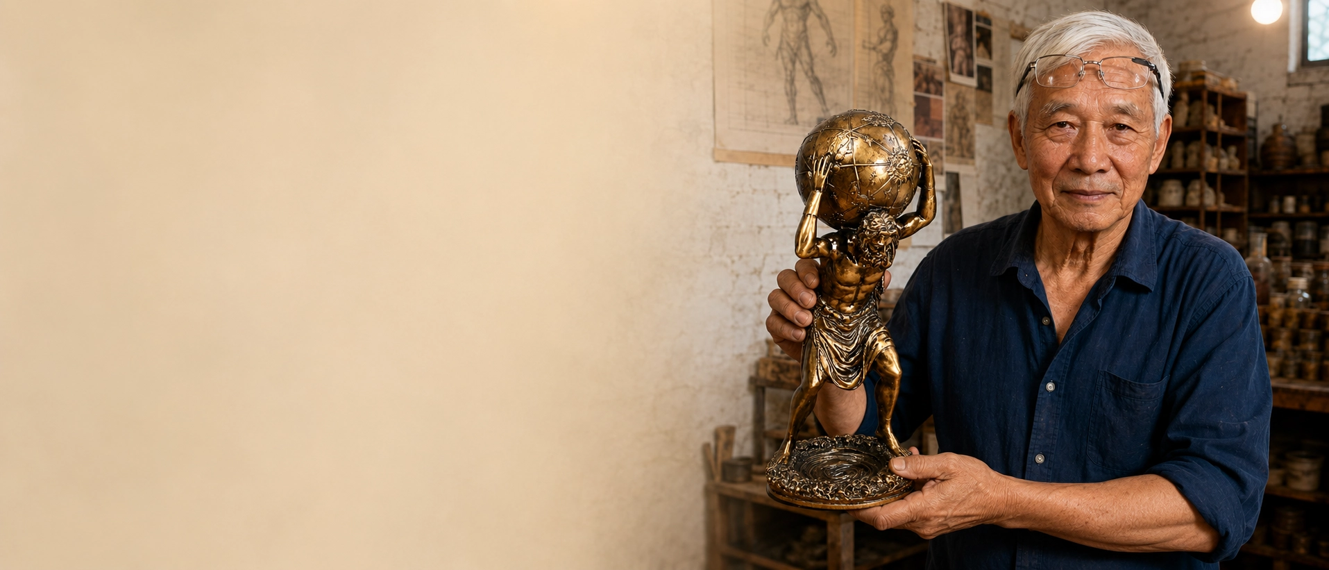 The Atlas Cast in Real Bronze