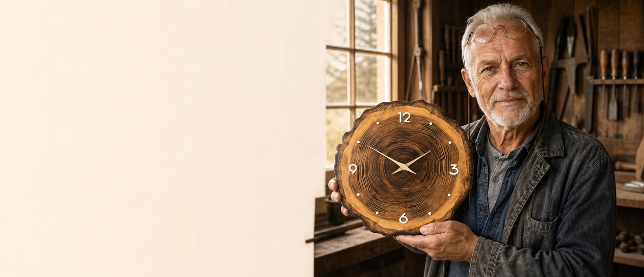 The Clock Cut From A Single Tree's Lifetime
