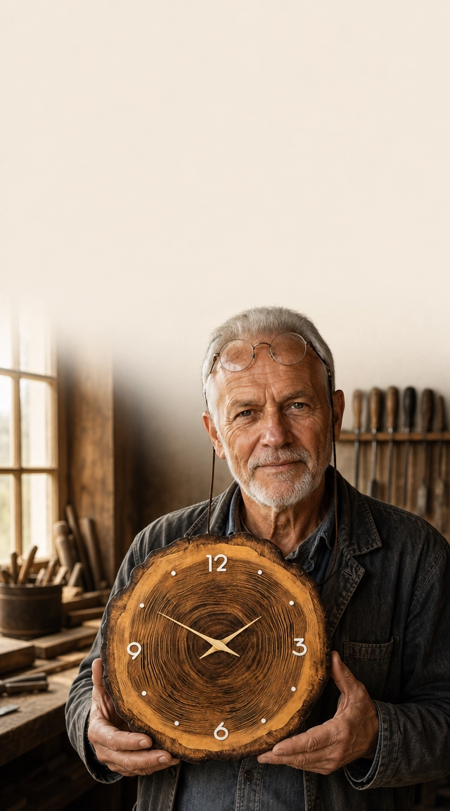 The Clock Cut From A Single Tree's Lifetime