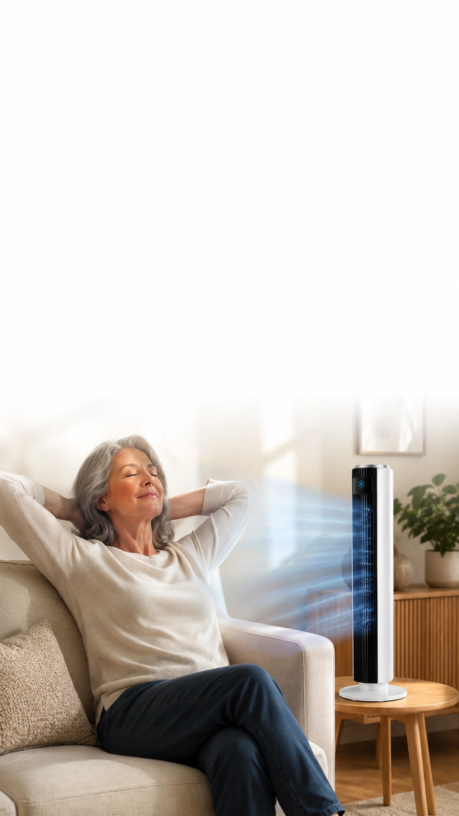 Kühle Erfrischung in der ganzen Wohnung, ohne den Lärm und die Stromrechnung einer Klimaanlage