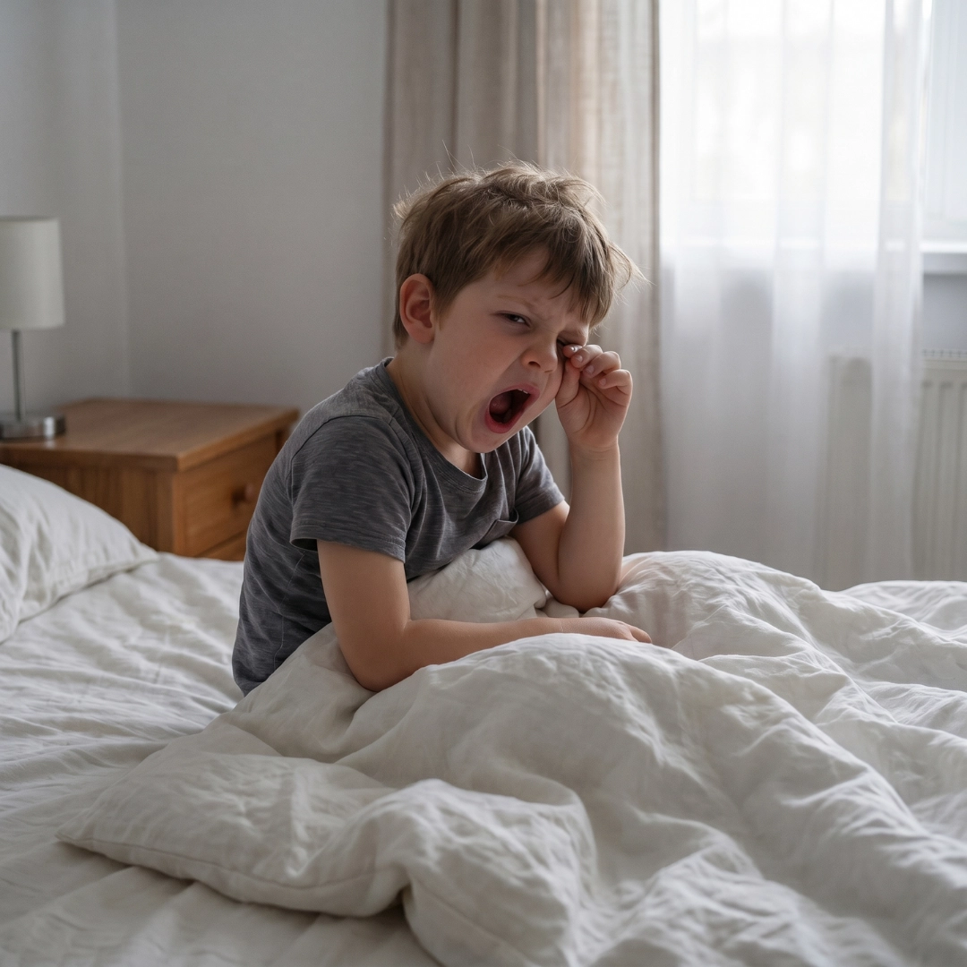 Prikkelbaar en vermoeid wakker worden