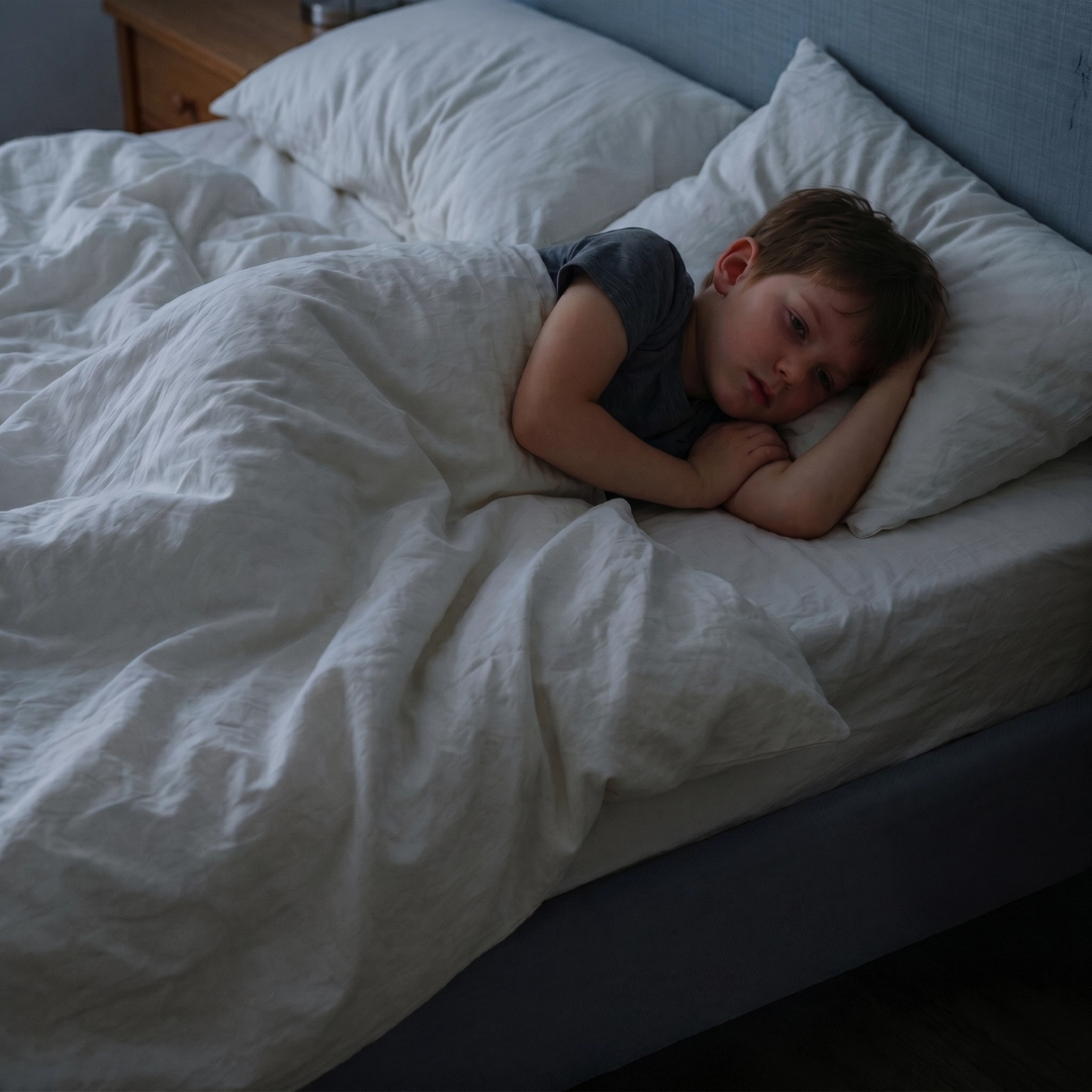 Mijn zoontje bleef maar woelen, de hele nacht door