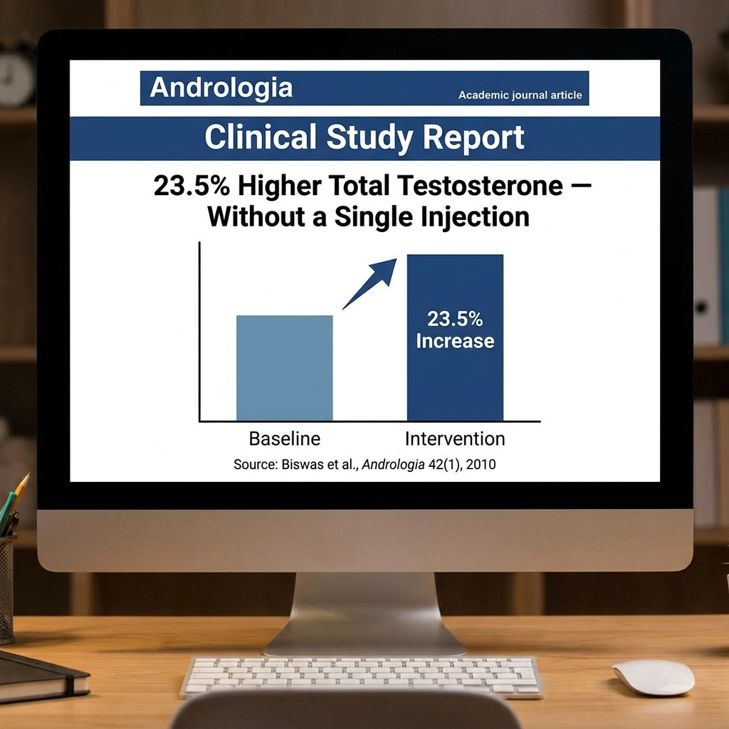 Clinical Study: 23.5% Higher Total Testosterone — Without a Single Injection