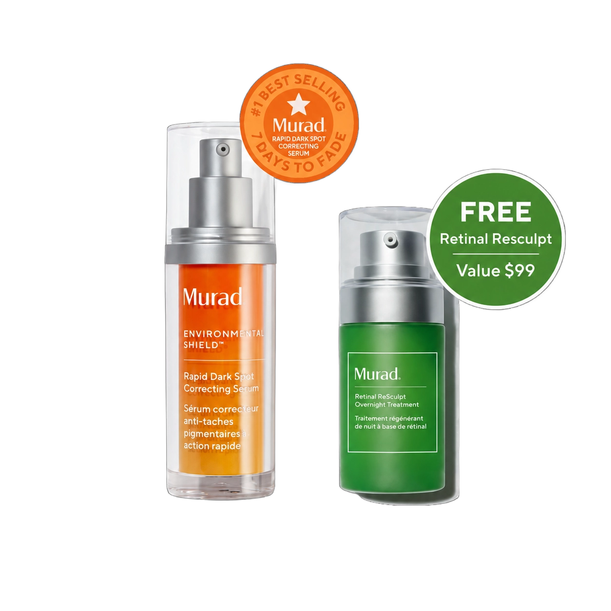 The AM/PM system that fades dark spots and lifts sagging skin.